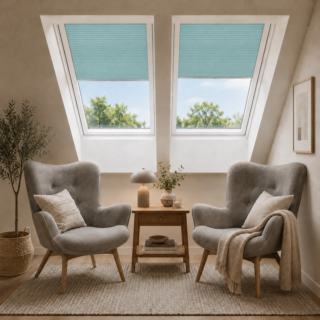 Dachfenster-Wabenplissee Energie