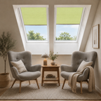 Dachfenster-Plissee Halbtransparenz Zürich - Schwer entflammbar - dimout & refelektierend