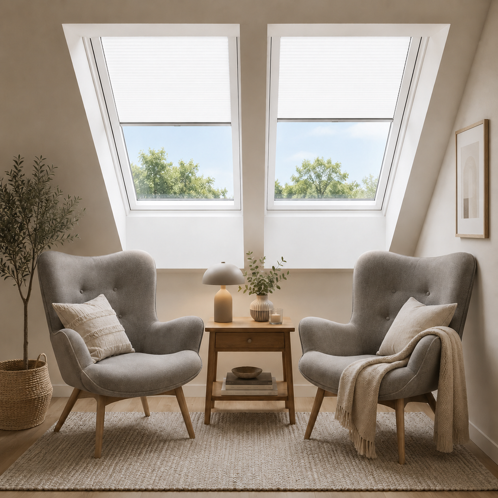 Dachfenster-Plissee Halbtransparent Mailand